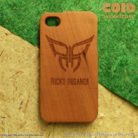 Jual N.7 Logo iPhone 4S Wood Case COID Casing Kayu Asli Ukiran Murah
