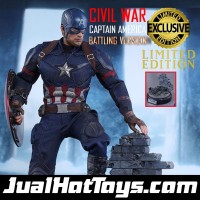 Jual Hot Toys Captain America Battling Version Hottoys Civil War Murah