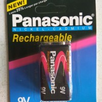 Jual Batu Baterai Kotak Cas Panasonic Nickel Cadmium Rechargeable 9 Volt Murah