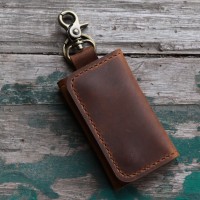 Jual gantungan kunci dompet stnk mobil kulit crazy horse Murah