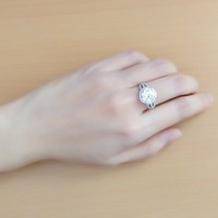 Cincin Vera Size 6 USA Lapis Emas Putih 18 Karat