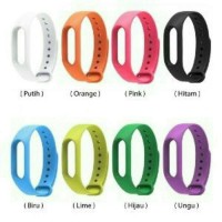 Jual STRAP GELANG TPU REPLACEMENT XIAOMI MI BAND 2 LCD OLED BLACK Murah