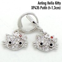 Anting Hello Kitty Perhiasan Lapis Emas Aksesoris Wanita XP435 Putih