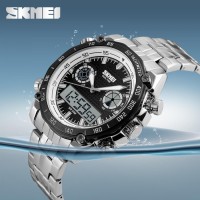 Jual Jam Tangan Pria Rantai Original Skmei Anti Air/Karat Murah Casio Led Murah