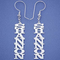 Anting Nama Monel Silver