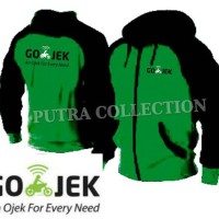 Jual JAKET ZIPPER HOODIE GOJEK HIJAU FUJI HITAM TERBARU Murah