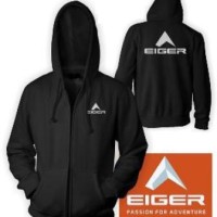 grosir kaos jaket sweater tshirt t shirt hoodie zipper eiger hitam
