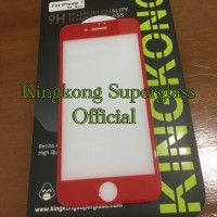 Jual KingKong Tempered Glass Iphone 7+ Full Glass Curved 3D RED Anti Gores Murah