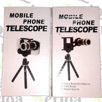 Jual Lensa kamera hp Tele Zoom 8x jarak jauh Clip Lipat universal tripod Murah