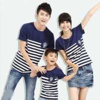 Kaos Family Couple/ Kaos Keluarga 1 Anak Sailor Navy 10747