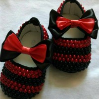 Jual sepatu baby perempuan mutiara, bayi prewalker lucu Murah