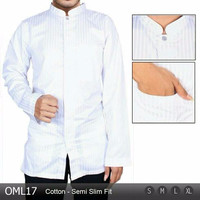 Baju Koko Putih Lengan Panjang Polos Katun Import Best Seller Termurah