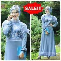 Gamis Cantik Murah (Original Branded By Fitria Style-Syaza Blue)