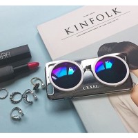 CXXEL Korea 3D Sunglasses Hard Case for iPhone 6 Plus Silver Biru