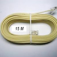Kabel LINE Telpon 15 m + Jack RJ 11/ Telepon Telfon Cable 15m+Jek RJ11