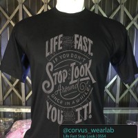Jual KAOS DISTRO SPORTY LIFE FAST AND DONT LOOK BACK 0554 Murah