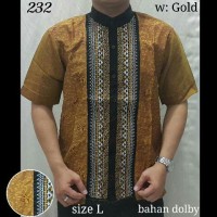 Jual baju koko 232 tasmatas lengan pendek full bordir Murah