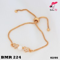 Gelang Xuping Emas Love Mutiara Putih Perhiasan Imitasi 18k MR 224