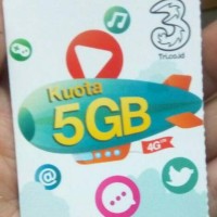 Jual voucher kuota data three 3 tri 5gb 4g 30hari super murah harga 1gb 2gb Murah