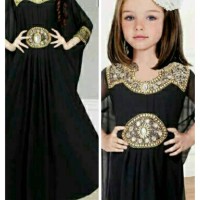 Jual couple gamis kaftan satin swaroski mom n kids Murah