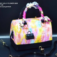 Tas FURLA Speddy Jelly Flower Semi Ori Hitam