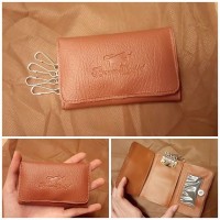 Jual Dompet STNK Gantungan Kunci Braun Buffel motor mobil pria cowok cewek Murah