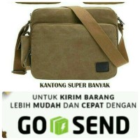 Jual Tas Slempang PREMIUM Kanvas Kantor Sling Bag Cowo Pria Selempang impor Murah