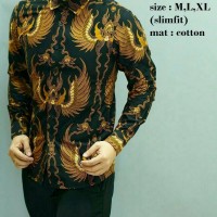 Jual KEMEJA PRIA BATIK WAYANG MODERN LENGAN PANJANG SLIMFIT D-348 Murah