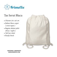 Jual Tas Serut / Drawstring Backpack Polos Blacu Murah