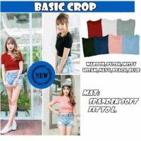 Jual T shirt basic crop Murah