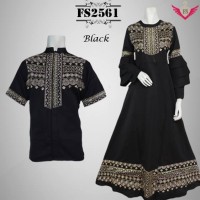 baju couple keluarga hitam baju sarimbit gamis koko pasangan