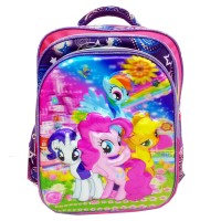 Tas Ransel Sd My Little Pony 5D Timbul + Kotak Pensil Import- Pink