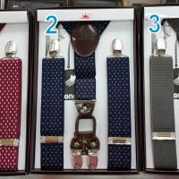 Jual SUSPENDER dewasa, bahan karet & kulit. pencapit double dan lebih kuat. Murah