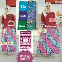 Baju Wanita Setelan Atasan Rok Batik Parang Gede Set