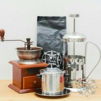 Jual Paket Lengkap Gilingan, Vietnam Drip Cookmaster, French Press dan Kopi Murah