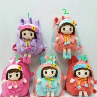 Jual TAS RANSEL ANAK KARAKTER BONEKA PRETTY+ BONEKA BISA LEPAS SZ M IMPORT Murah
