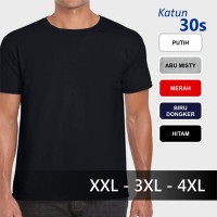 Jual katun 30s baju kaos oblong kaos polos jumbo big size XXL 3XL 4XL XXXL Murah