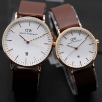 Jual JAM TANGAN COUPLE DW KEREN DATE AKTIF SIMPLE KEREN SUPER Murah