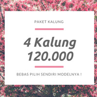 Jual Kalung Fashion Aksesoris Korea 4 pcs Murah