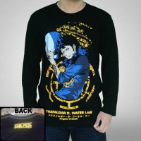 Jual Kaos Anime One Piece Trafalgar Law Lengan Panjang XL Murah