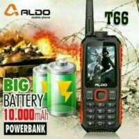 HP sekaligus Power Bank ALDO T66 DUAL SIM 10000mAH