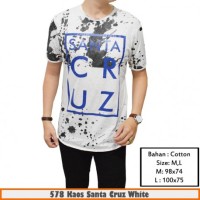 Jual Kaos Santa Cruz White Murah