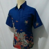 Jual Kemeja batik pria baju batik cowok semi sutra t14 Murah