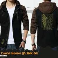 Jual Jaket Anime Attack On Titan Canvas Jacket Hoodie (JA SNK 61) Murah