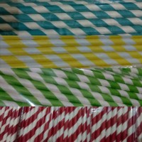 Jual valentine paper straw/ pipet warna/ sedotan kertas warna warni Murah