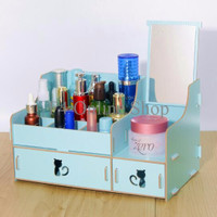 Jual PROMO #618 Rak kosmetik CERMIN kitty cat Desktop storage kitty series Murah