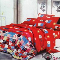 Jual Sprei Katun Disperse Faustine Ukuran 160x200 OWL Murah