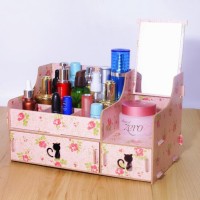 Jual #618 Rak kosmetik CERMIN kitty cat Desktop storage kitty series Murah