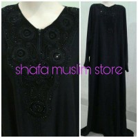 Gamis Arab Hitam/Gamis Ori Arab/Abaya Arab Hitam/Gamis Murah Arab