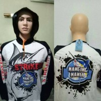 Jual kaos mancing mania kupluk lengan panjang Murah